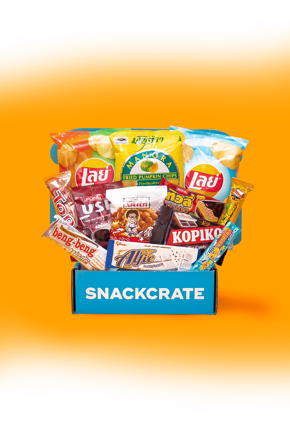 Thailand snackcrate full of foreign snacks