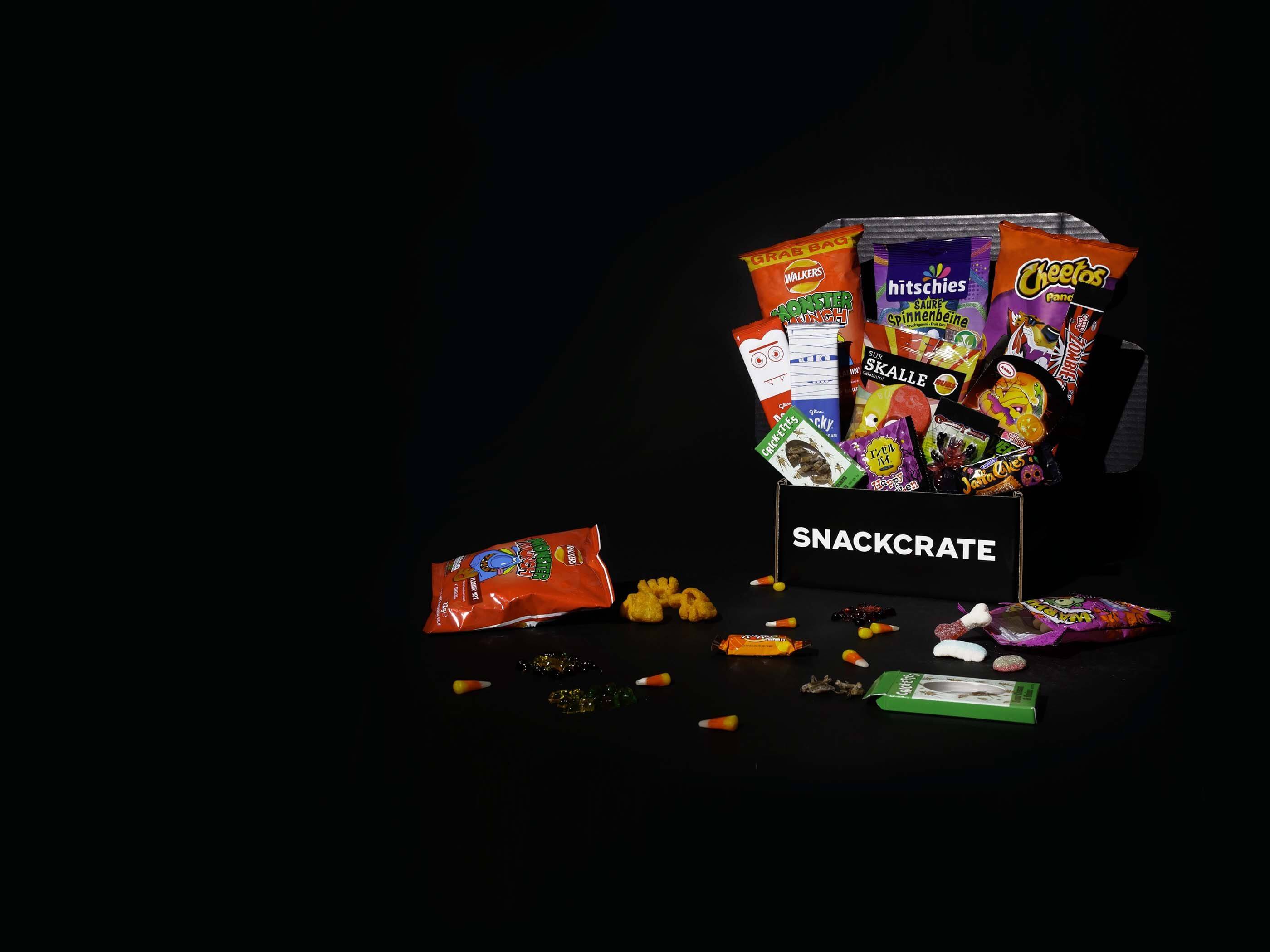 Halloween snackcrate full of foreign snacks